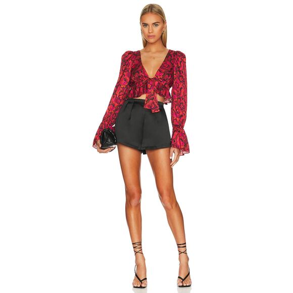 For Love & Lemons Pants - For Love & Lemons Drew Short Black SOLD OUT Size S Retail $125 NWT